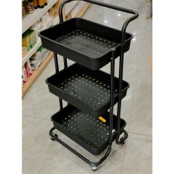 Xe đẩy 3 tầng đựng đồ nghề (màu đen)