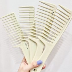 Lược chải tóc rối răng thưa bản to - chất nhựa cứng cao cấp hiệu Lax